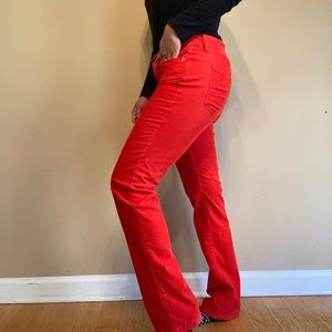 Straight leg corduroy pants